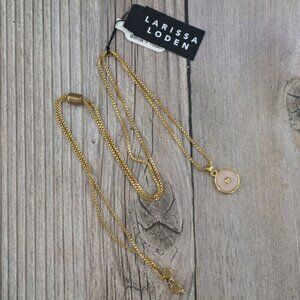 Larissa Loden Sunstone Necklace Gold Modern Dainty Gypsy Events Classic Chic NWT